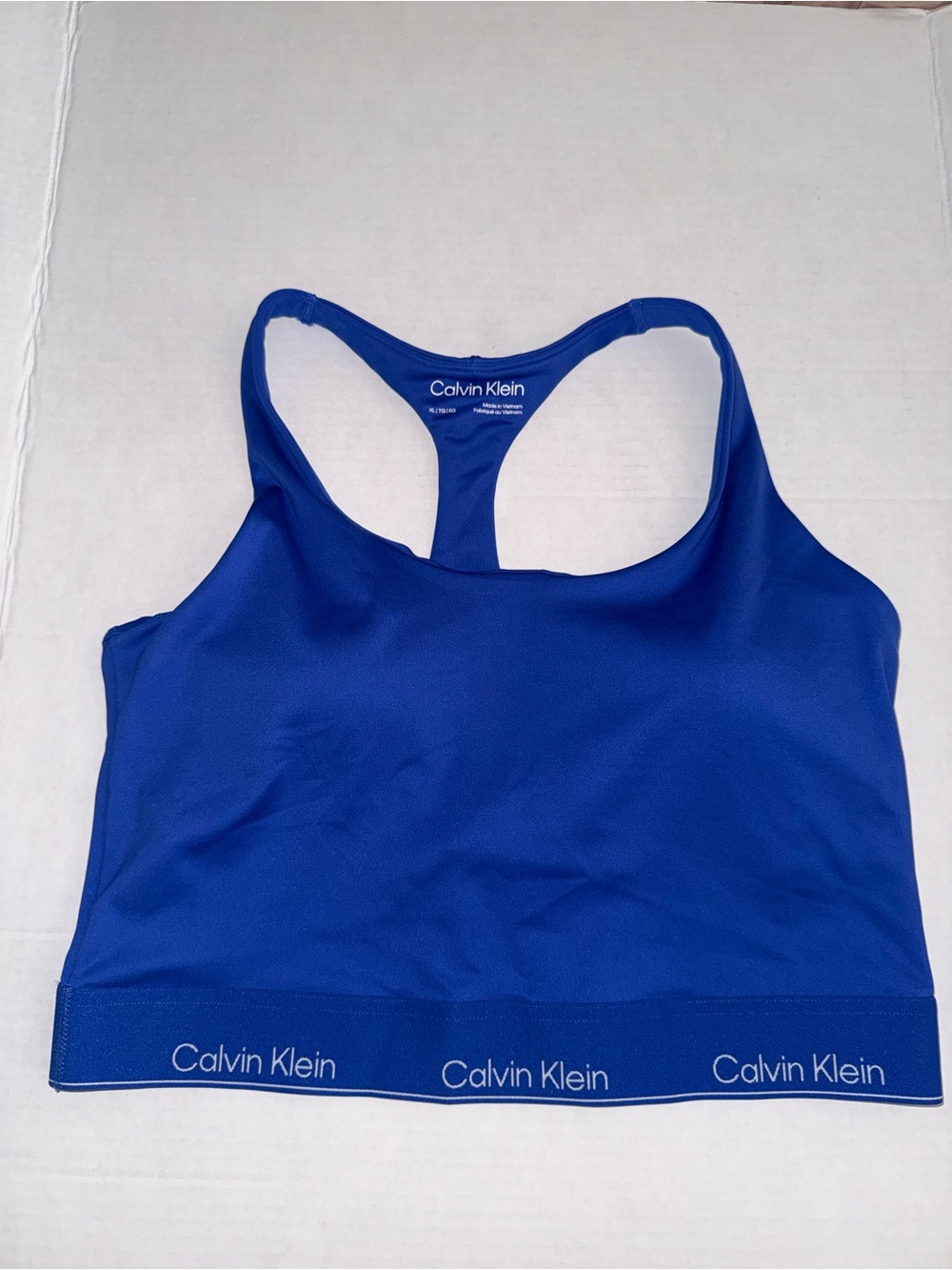 Calvin Klein Performance Athletic Racerback Sports Bra Bralette - Blue